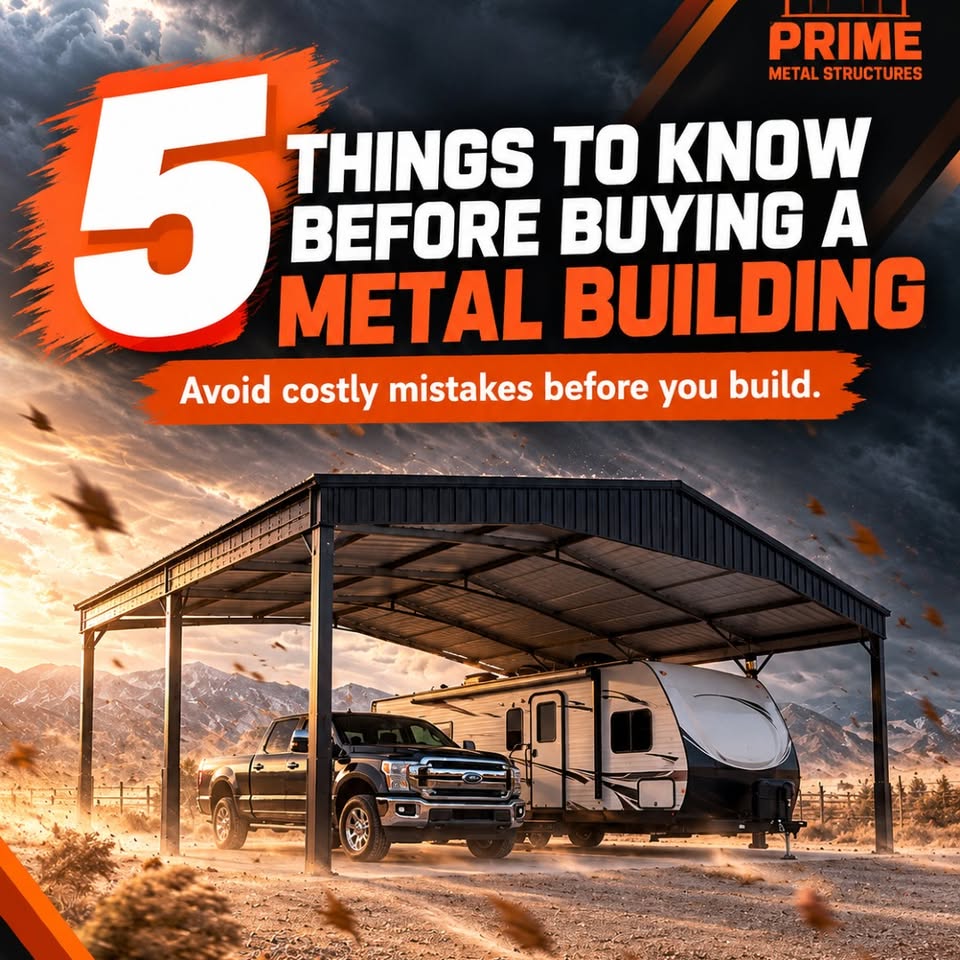 Facebook post: Five things to know before buying a metal building