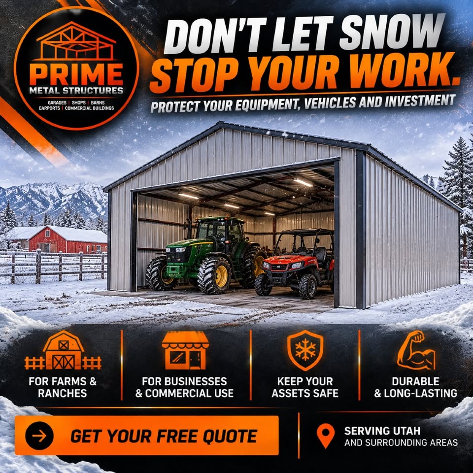 Facebook post: Don't let snow stop your work