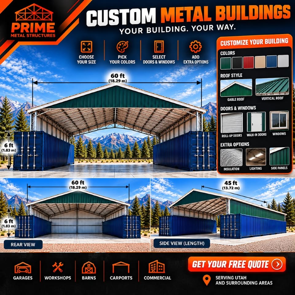 Facebook post: Custom metal buildings